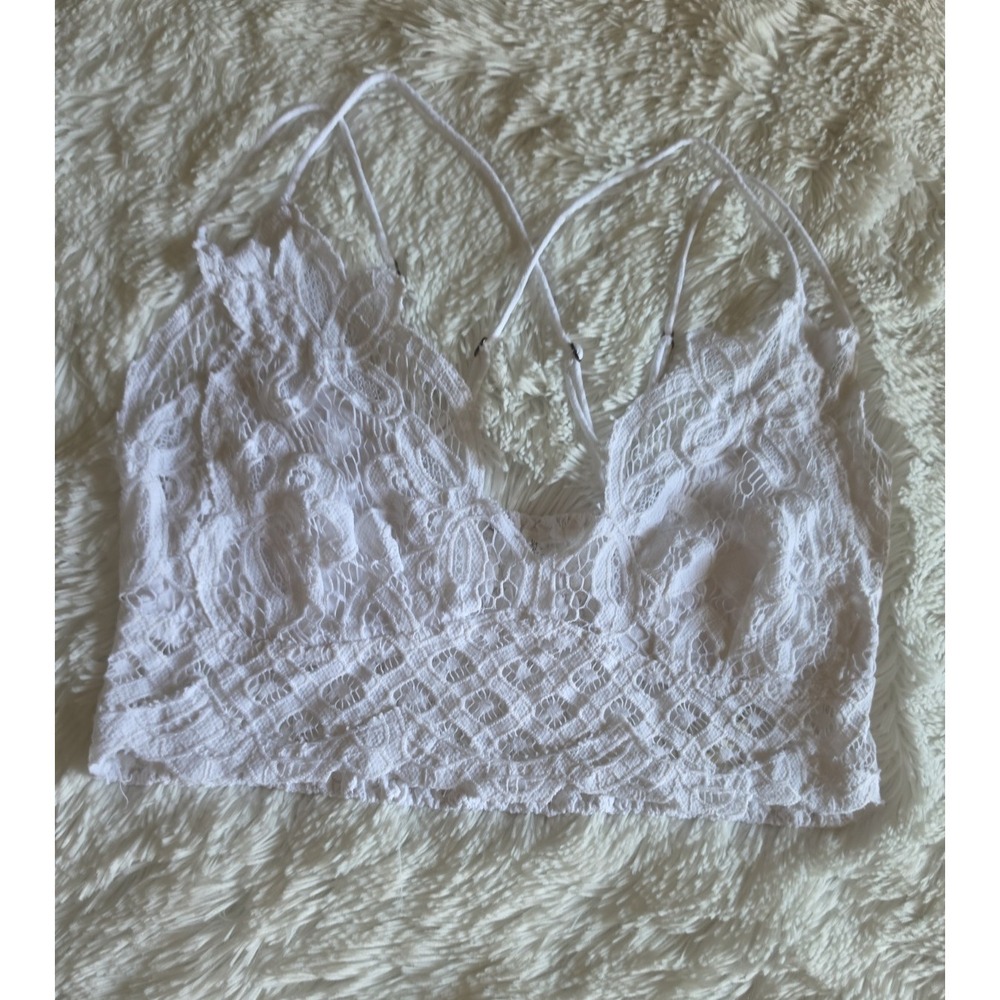 FREE PEOPLE Adella White Bralette Bra SIZE M/L - Picture 14 of 14